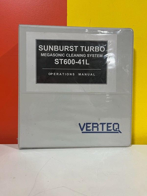 Verteq 48051 ST600-41L System Operations Manual