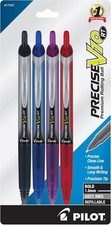 Pilot Precise V10 Retractable Rolling Ball Pens, Bold Point, 1.0 mm