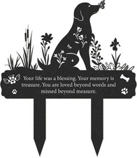 Grave Markers Cemetery Dog Metal Grave Markers Yard Memorial Pet 12 X 14.5 In