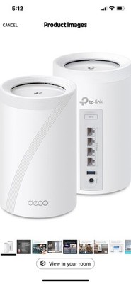 TP link DECOBE63 tri-band Wi-Fi 7Be 10,000 Whole Home Mesh System 2 Pack wired