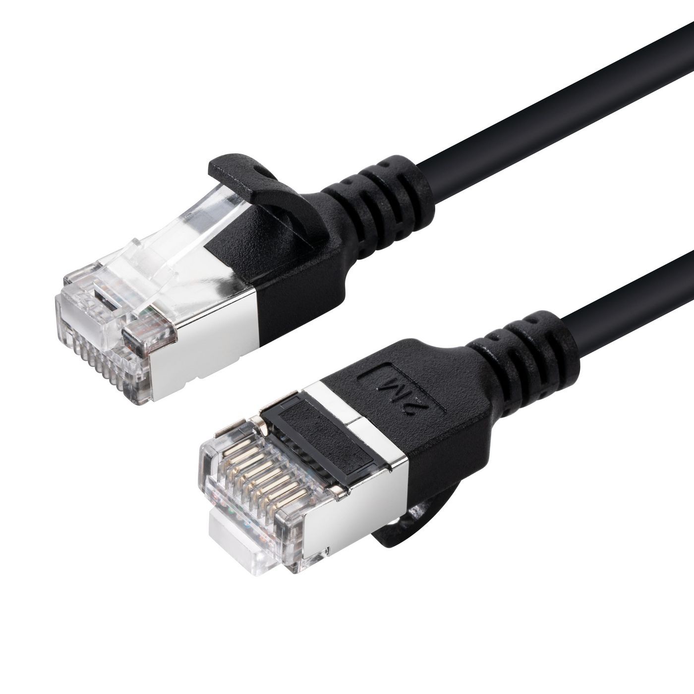 MicroConnect CAT6A U-FTP Slim Network Cable LSZH 2m Black