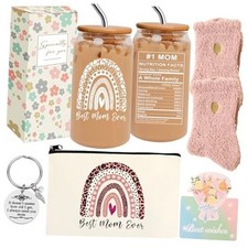 Best Mom Ever Gift Basket for Women Christmas Birthday  Mother's Day White