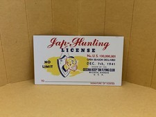 JAP HUNTING LICENSE CARD