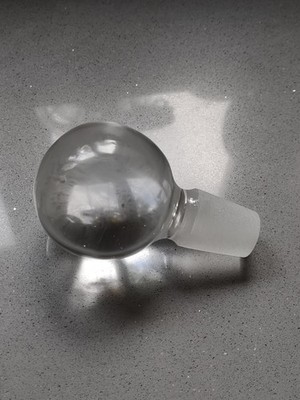 Vintage 50er - 70er Jahre große Glaskugel & Milchglasboden Ersatzstopfen