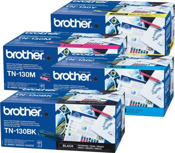 Original Brother TN-130 Toner Kartuschen Gelb Magenta Cyan Schwarz Im Set-image