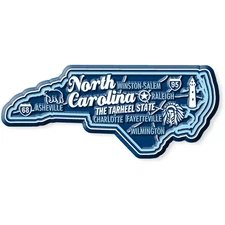 North Carolina Premium State Magnet by Classic Magnets, 2.5" x 1.6"