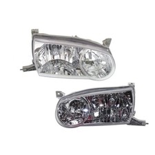 For Toyota Corolla 2001 2002 Headlights Driver And Passenger Side Pair Halogen