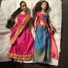 Vintage 2006 Diwali Barbie  &  1995 Indian Barbie Lot Of 2 Dolls