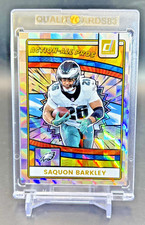 SAQUON BARKLEY RAINBOW REFRACTOR INSERT CARD WITH CASE NFL PHILADELPHIA EAGLES