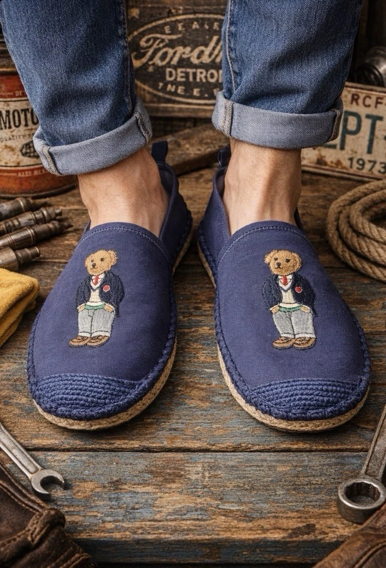 New In Box 11.5D Polo Ralph Lauren Barron Crest Slip On Blue Espadrilles Loafers Polo Ralph Lauren | Shoes | Polo Ralph Lauren Barron Crested  main image 4