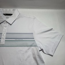 Travis Mathew Polo White "Ocean Time" Everyday Casual Golf Men's Size M
