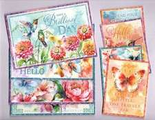 Graphic45 FLIGHT OF FANCY 8PK HANDCUT 3x4 4x6 EPHEMERA POCKET CARDS 2-Sided