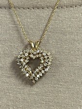 2Ct Round Lab Created Diamond Women's Heart shape Pendant 14K Yellow Gold Finish