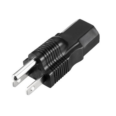 Power Adaptor US C14 to 5-15R Plug to C13 Socket Converter for Inside Enclosures