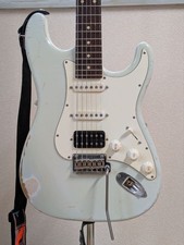 Suhr J.W. Black Sonic Blue Electric Guitar Custom Antique Finish Used