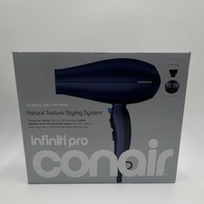 Conair InfinitiPRO Professional Hair Dryer Blue Diffuser Concentrator 2 Speed