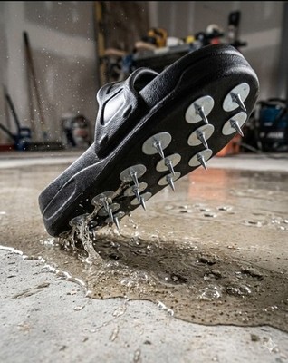 Large  Epoxy Spiked Leveling Sandals   Slip-Resistant Floor Coating Shoes 