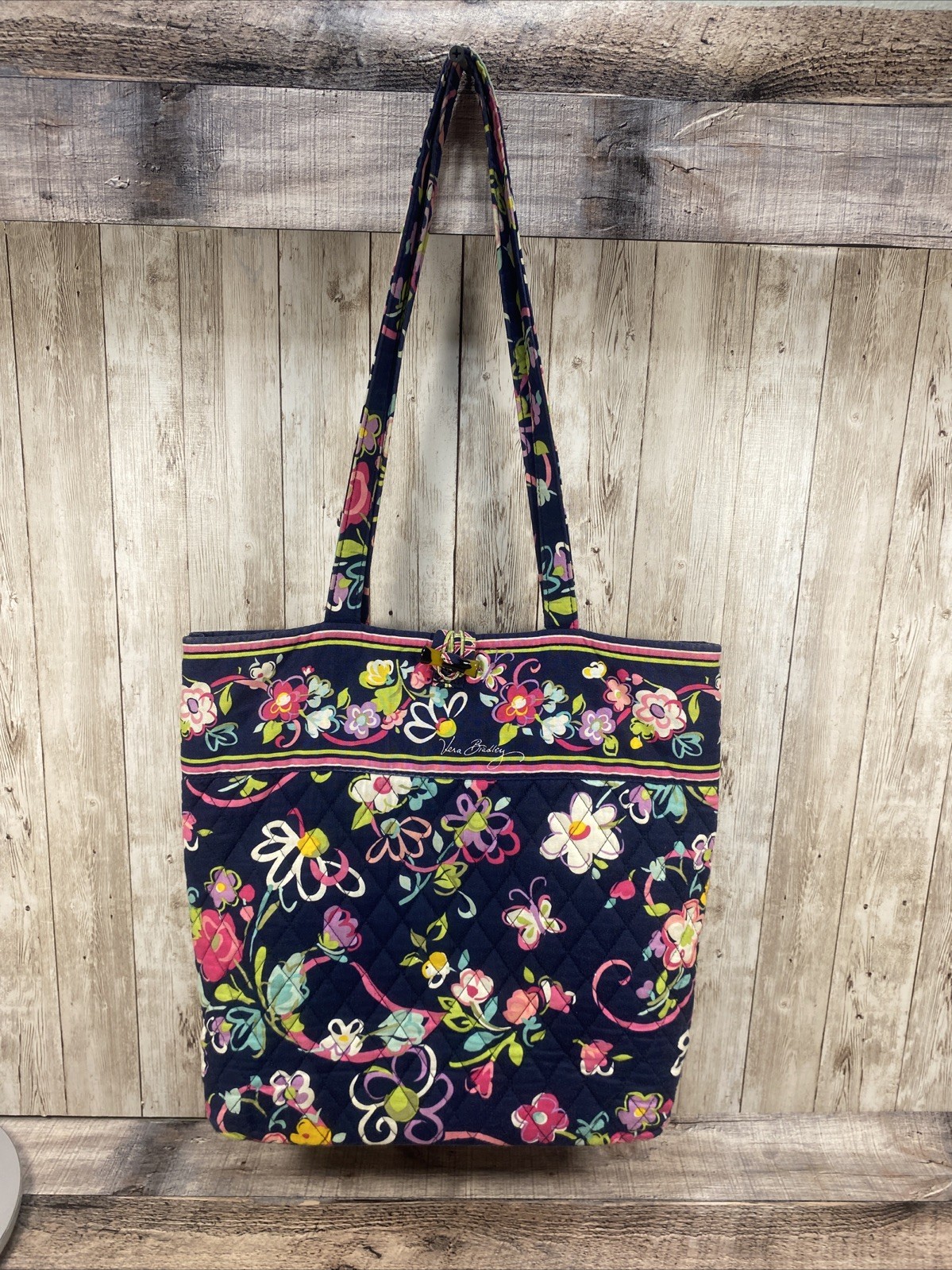 Vera Bradley Ribbons Retired Pattern Tote Bag