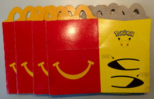 McDonald's 2021 4 Pok mon Happy Meal Carton Box Pikachu 25th Anniversary Promo
