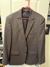 Jos A Bank Traveler Brown Check Blazer Wool Sport Coat Jacket 40R