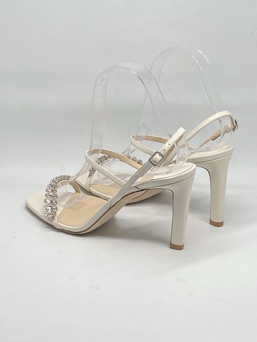 Jimmy Choo Meira Crystal Embellished Nappa Sandal size 37.5 - Picture 9 of 15