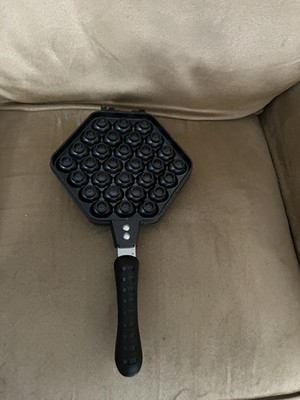 Bubble Waffle Maker Pan Hand Held Egg Waffle Pan Aluminum Alloy Non-stick
