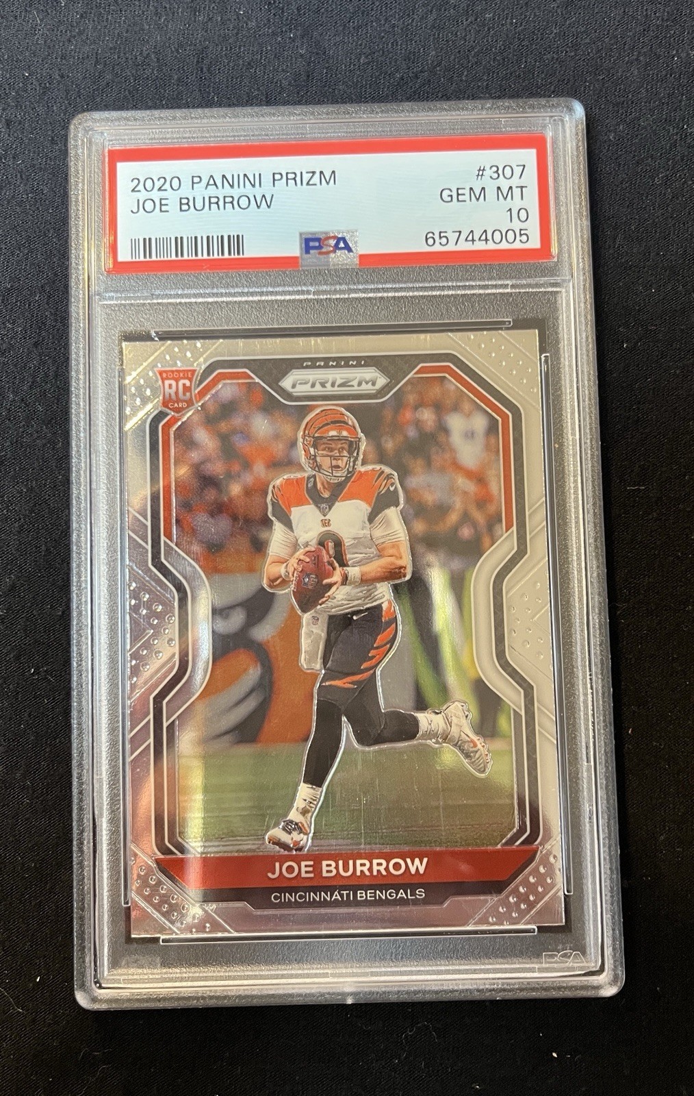 2020 Panini Prizm Joe Burrow #307 Rookie PSA 10 Gem Mint RC Bengals