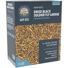 WN64 11LB Dried Black Soldier Fly Larvae Non-GMO High Protein and Calcium Tre...