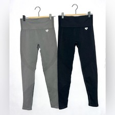 Bundle of 2 Women's Best Power SeamlessLeggings Black Grey