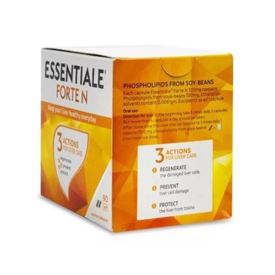 1x Essentiale Forte N Leber Detox & Lebertonikum Nahrungsergänzung 90 Softgel