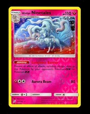 Pokemon 2019 ALOLAN NINETALES Team Up REVERSE HOLO rara carta Sole Luna 111/181 EX