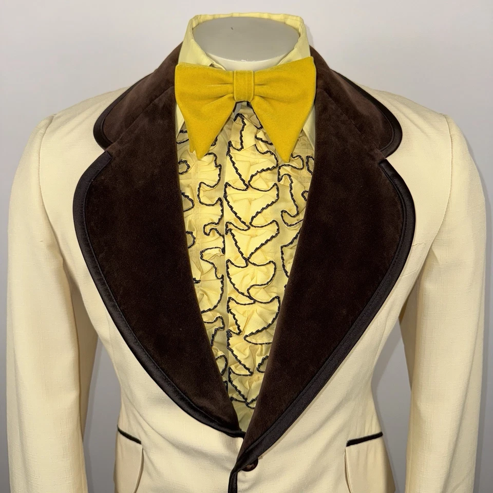 Jaqueta smoking vintage After Six blazer anos 60 anos 70 casamento formatura casaco discoteca masculina 39 R - Imagem 2 de 4