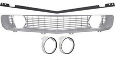 Oer R5028h 1969 Camaro Standard Complete Grill Kit With Chrome Bezels Silver Gri