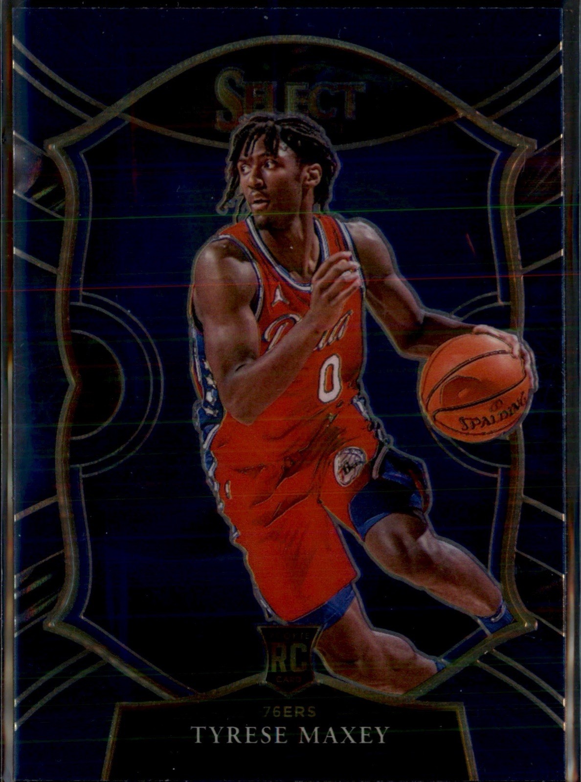 2020-21 Panini Select Tyrese Maxey Concourse Retail Blue Rookie #81 RC