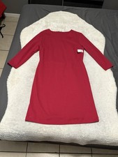 New Old Navy Cranberry Red Womens A Line Dress 3/4 Sleeve Size Large Sheat
