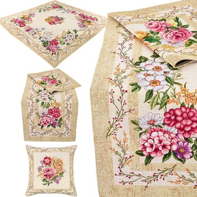 Tischdecke Tischläufer Kissenbezug Gobelin Heimtextilien Sommer Made in Germany
