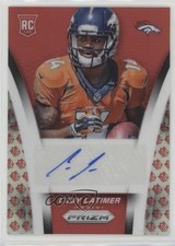 2014 Panini Prizm Rookie NFL Logo 28/50 Cody Latimer #AR-CL Auto Shield 0f8