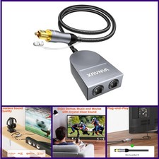 Optical Audio Cable Splitter 1 in 2 Out Fiber Optic Digital Toslink S/PDIF 1.6ft