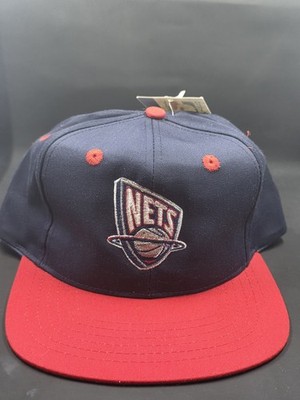 Vintage 90's  Head Most NWT New Jersey Nets Retro Snapback Blue Red Hat New