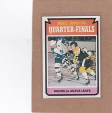 1974-75 TOPPS HOCKEY STANLEY CUP QUARTER FINALS #211 EXMT *A45587