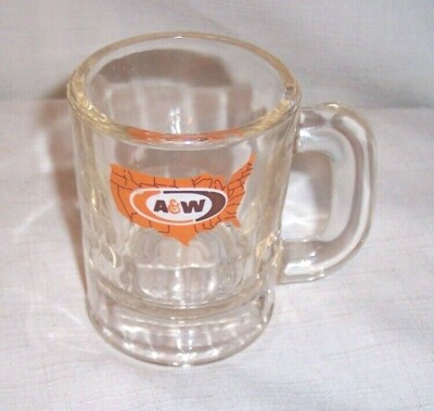 Vintage AW Root Beer Mini U.S MAP Logo A&W Original Authentic 3'' Tall Baby Mug