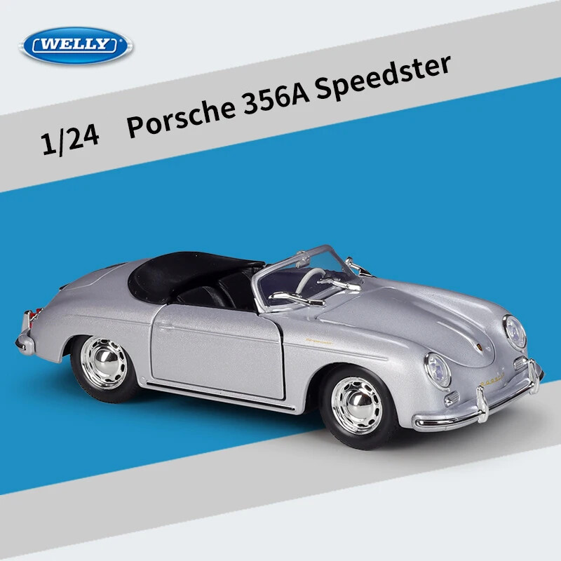 WELLY 1:24 Porsche 356A Speedster Alloy Car Diecast Toy Vehicle