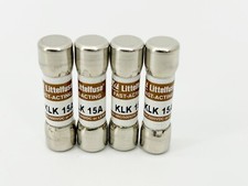 New Lot of 4 Littelfuse KLK-15 Fast Acting Fuse 15A 600V