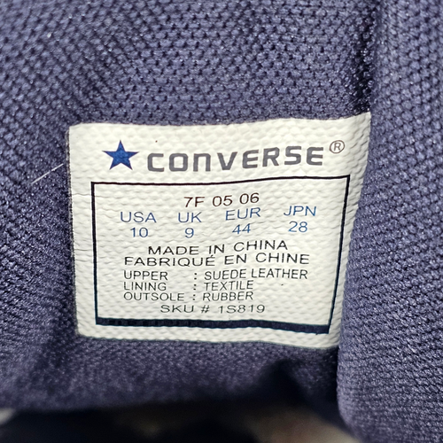 Converse All Star EV Pro Ox US Mens 10 Blue White Suede Skate Shoes 1S819 - Picture 11 of 14