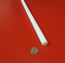 Teflon PTFE Virgin White Rods: 9/16" 0.563" Diameter x 48" Length