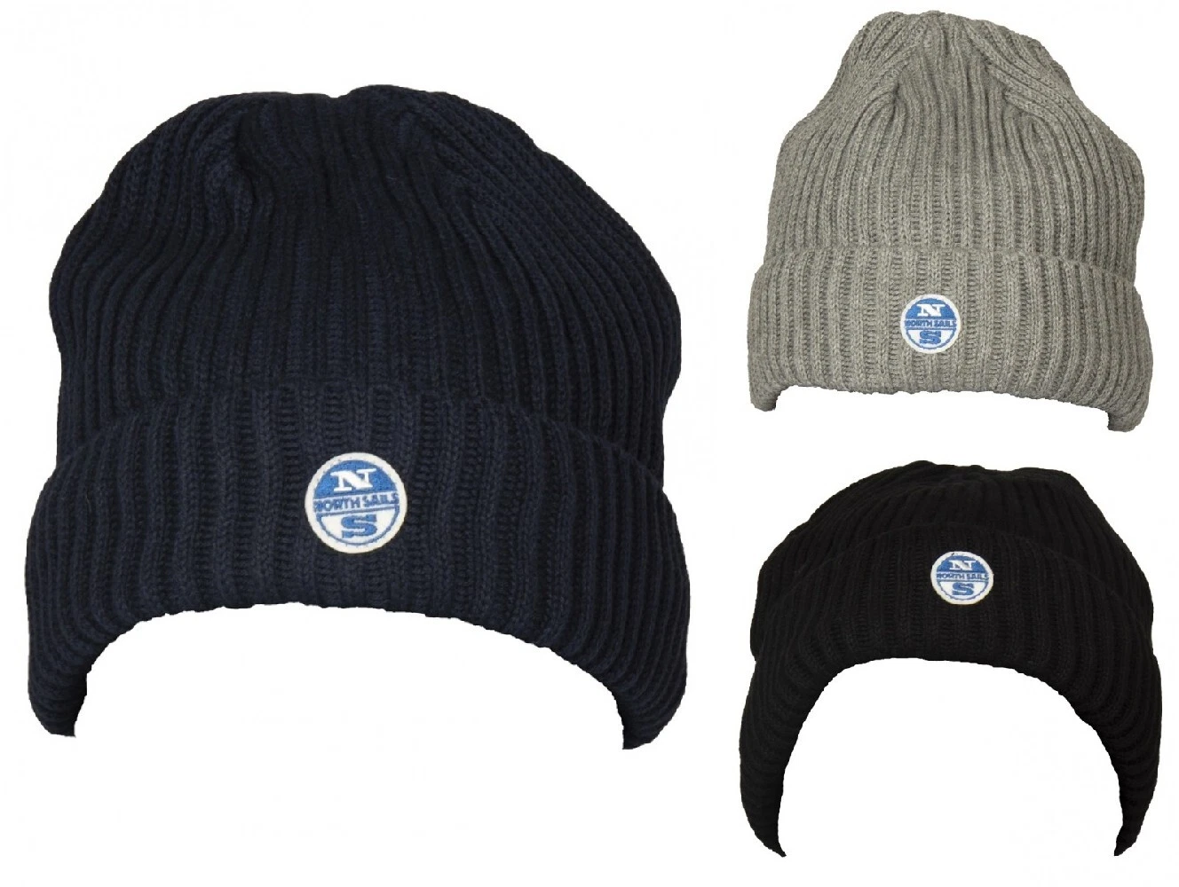 Men's NORTH SAILS hat with ribbed cuff lined with fleece article 623183 COTTON B