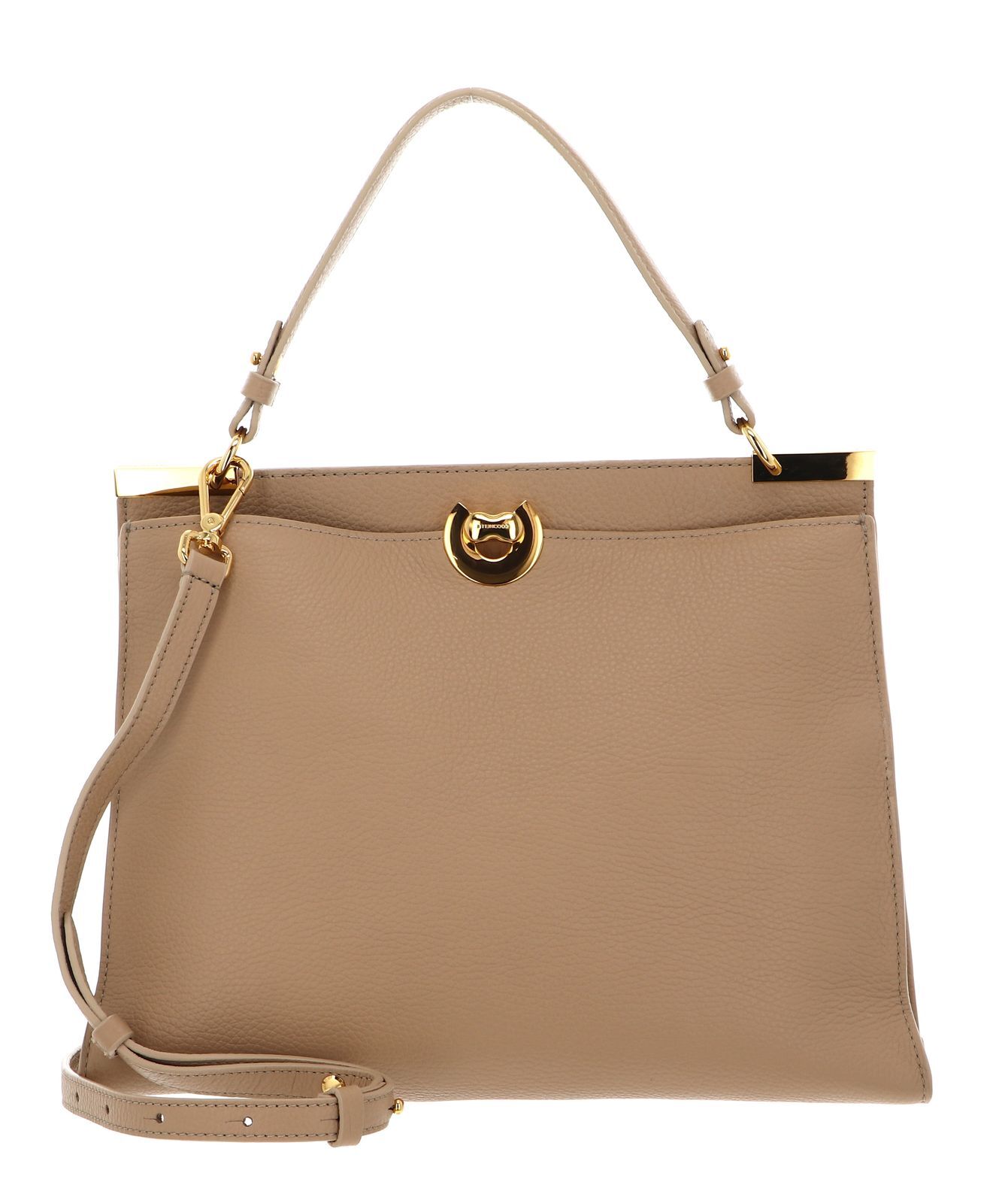 COCCINELLE shoulder bag Handbag Grained Leather Fresh Beige