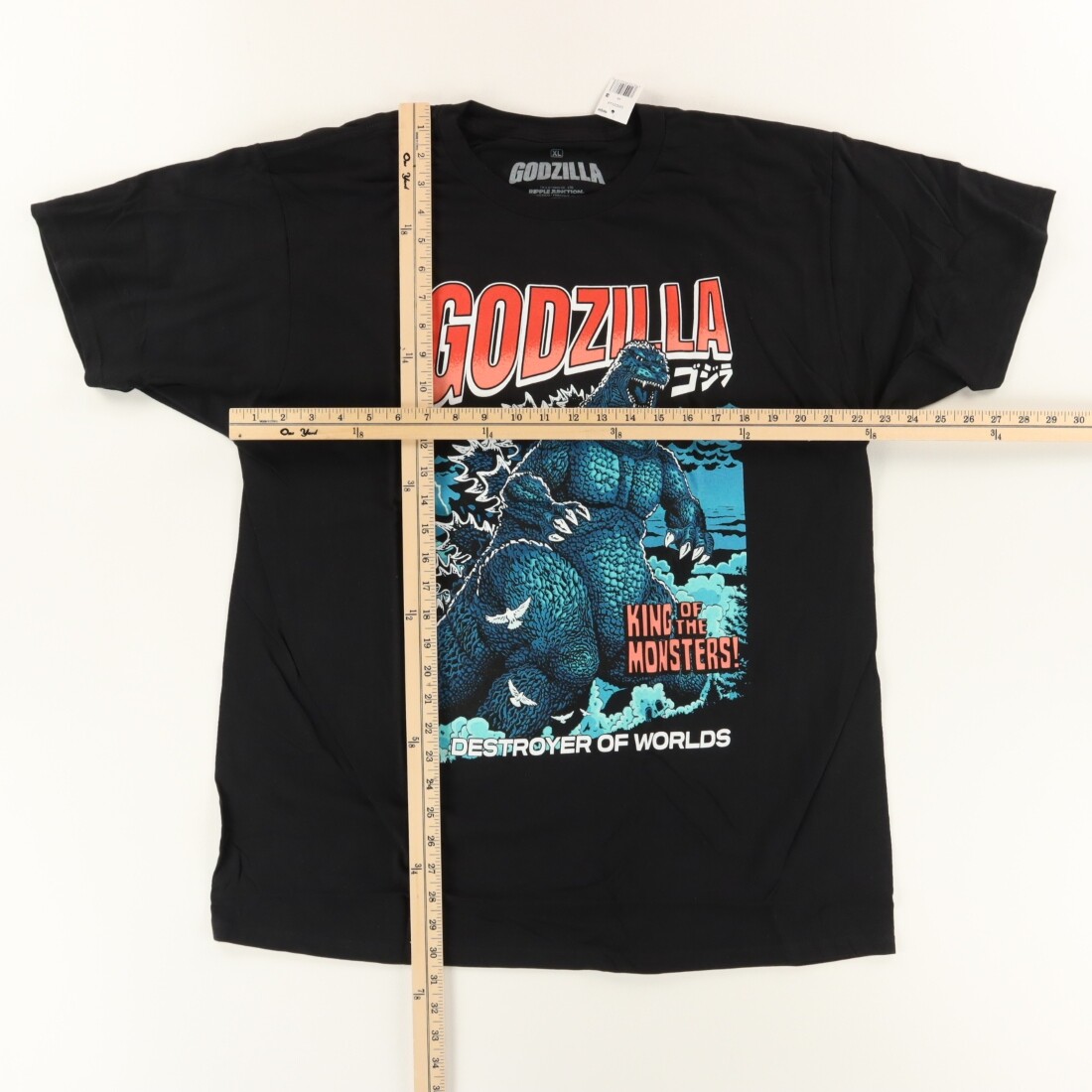 SIVA デビルカットソー Godzilla T Shirt XL Blue Double Sided NWT Japanese Amazing