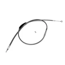 +2" Extended Stainless Steel Braided Clutch Cable for Harley Dyna FXDL FXDC FXDX