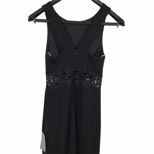 Lulus In the Name of Love Black Crochet Lace Trumpet Bodycon Ruffled Dress Small - Picture 9 of 10